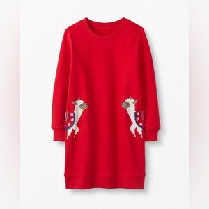 Hanna Andersson Cozy Critters Pocket Dress In French Terry Size 8